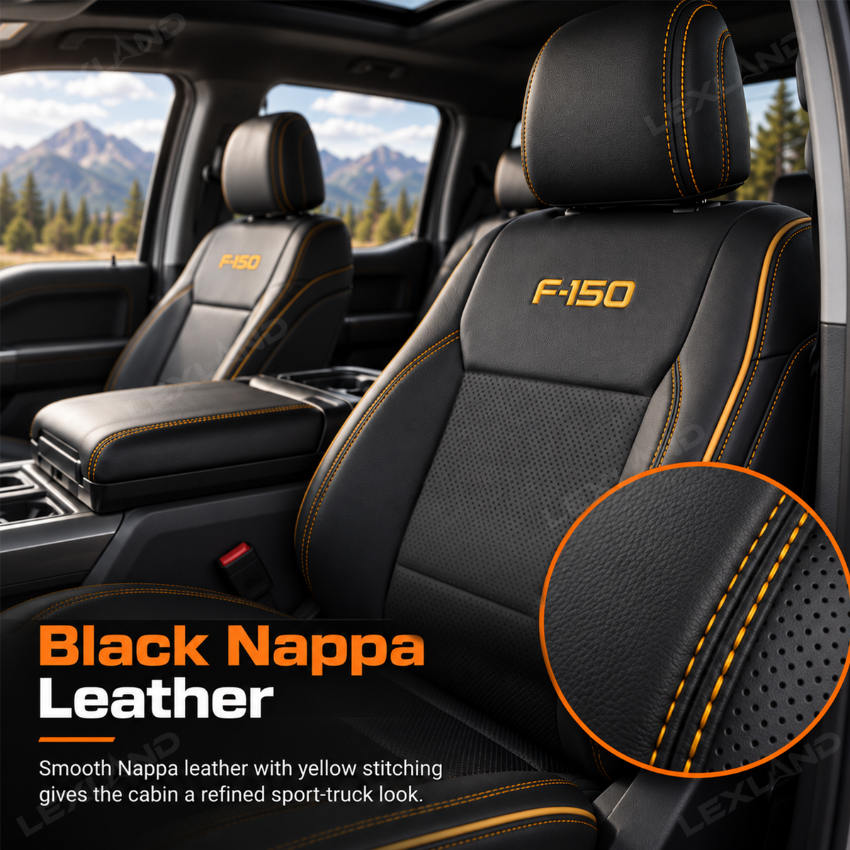 F-150 Crew Cab XL/XLT Seat Covers Custom-Fit Seat Protector Interior Seat Upgrade