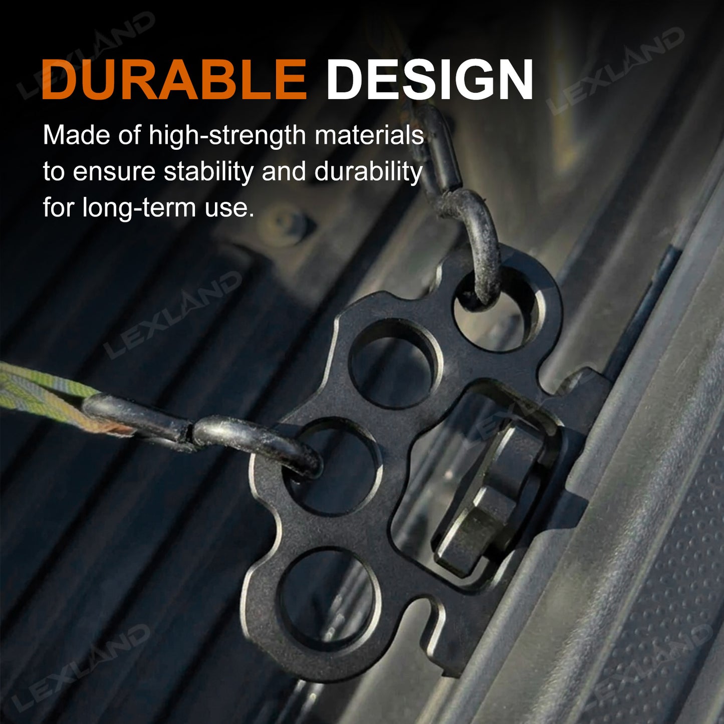 Tacoma Brass Knuckle-Style Truck Bed Tie-Down Anchor Aluminum Alloy Truck Bed Cleat Universal for Trucks