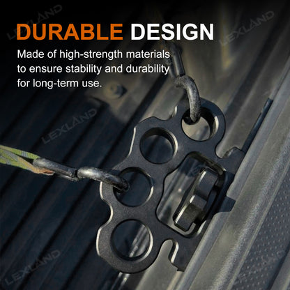 Tacoma Brass Knuckle-Style Truck Bed Tie-Down Anchor Aluminum Alloy Truck Bed Cleat Universal for Trucks