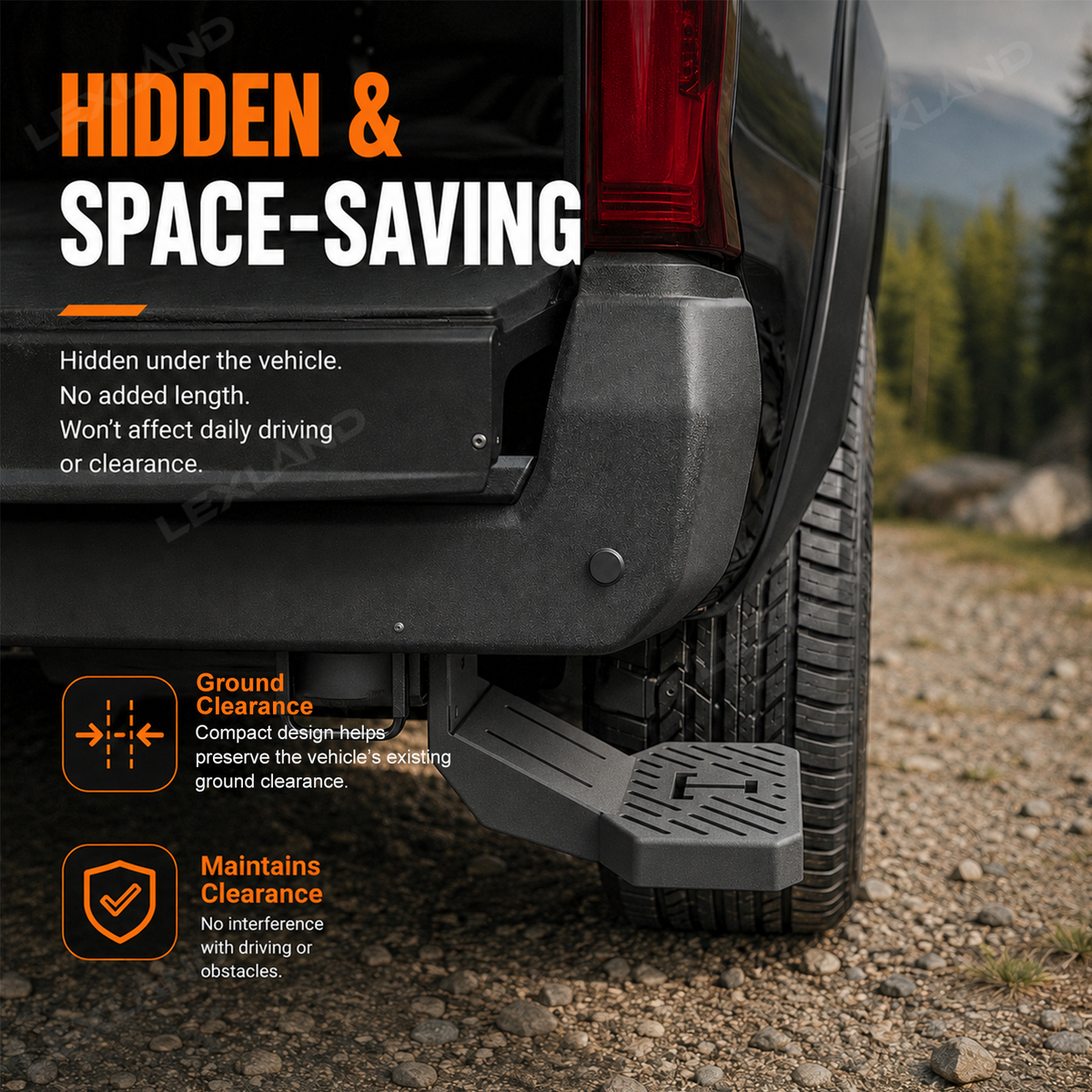 Tacoma Tailgate Step Truck Passenger Side Rear Bed Step Rear Bumper Access Step for Toyota