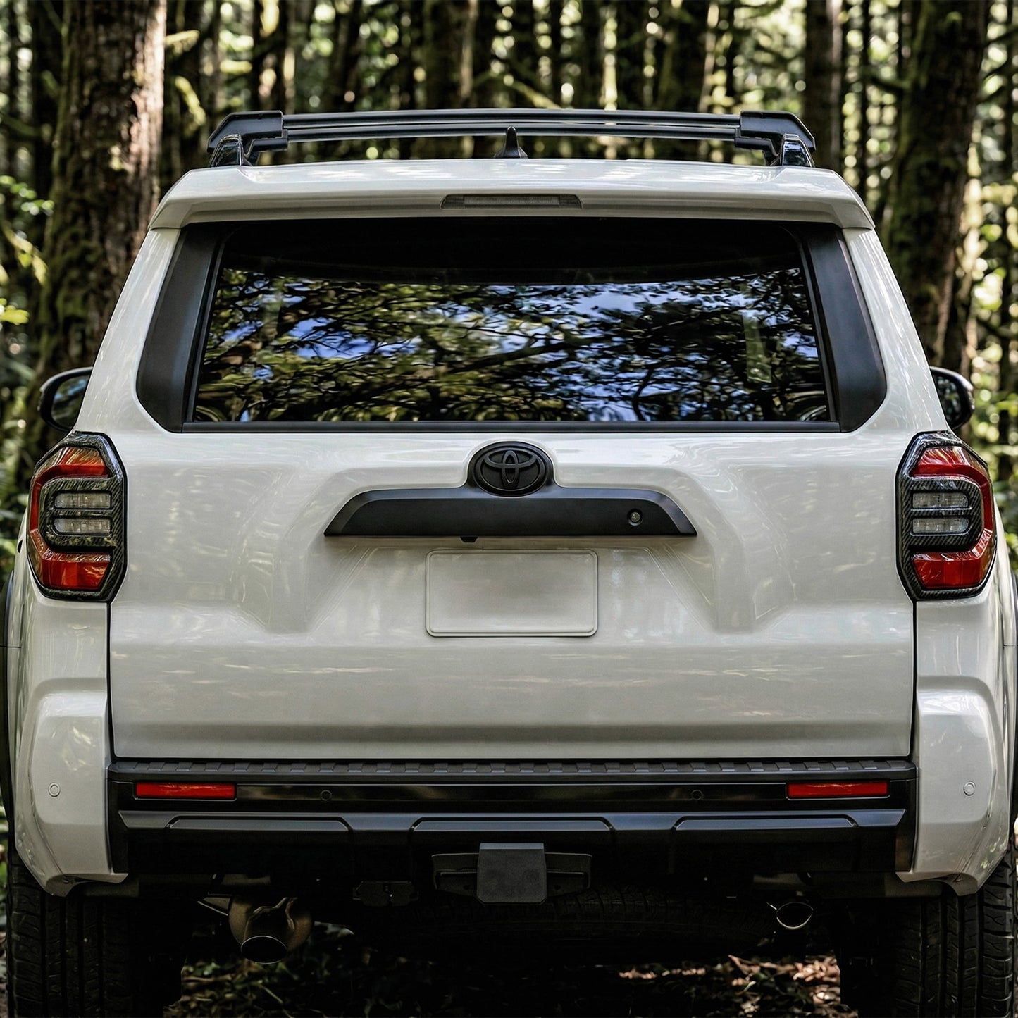 4Runner Tail Light Cover Trim ABS Carbon Fiber Style Rear Taillight Covers Decorative Overlay for Toyota