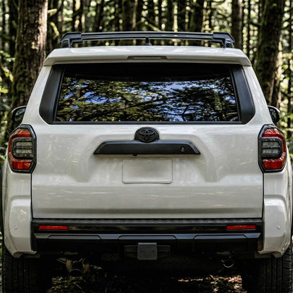 4Runner Tail Light Cover Trim ABS Carbon Fiber Style Rear Taillight Covers Decorative Overlay for Toyota
