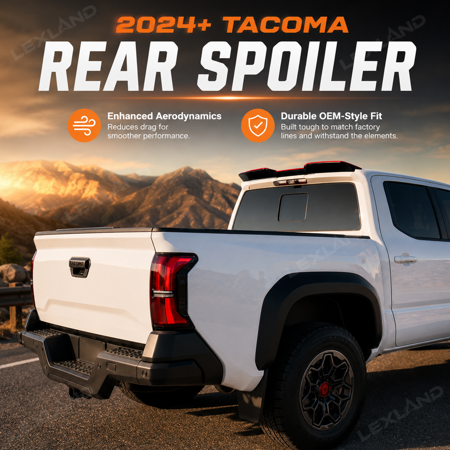 Tacoma Roof Spoiler Rear Window Cab Spoiler Wing RedLine Style Rear Truck Splitter