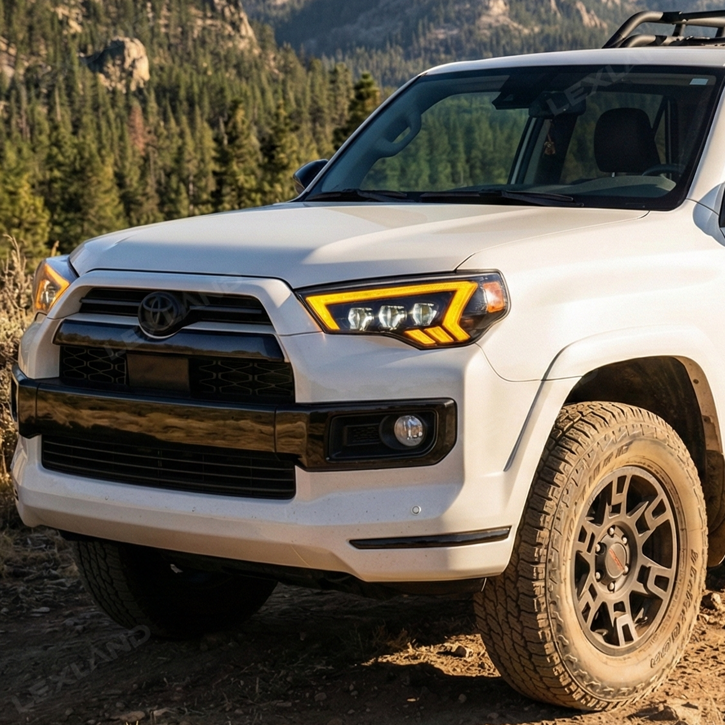 4Runner LED Headlights Front Head Lamps Assembly with Sequential Turn Signal for Toyota