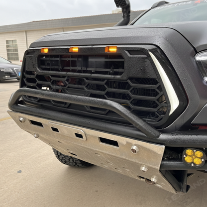 Tacoma Front Bumper Grille With DRL & Turn Signals TRD PRO Style Front Grill Replacement
