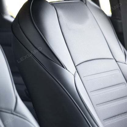 Tacoma /4Runner Seat Covers Embossed Nappa Leather Seat Protectors with TRD Style for Toyota