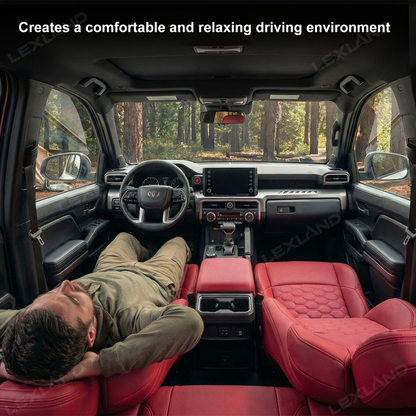 Tacoma Seat Covers Honeycomb-Pattern Seat Protectors with TRD Letter Style for Toyota