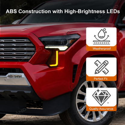 Tacoma Dual DRL Fang Lights Dynamic Daytime Running Lights with Sequential Turn Signals for Toyota