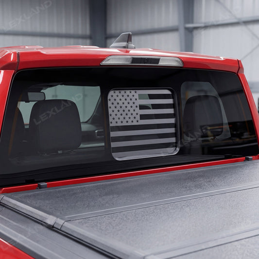 Tacoma Rear Sliding Window Vinyl Wrap American Flag Style Accent Decal for Toyota
