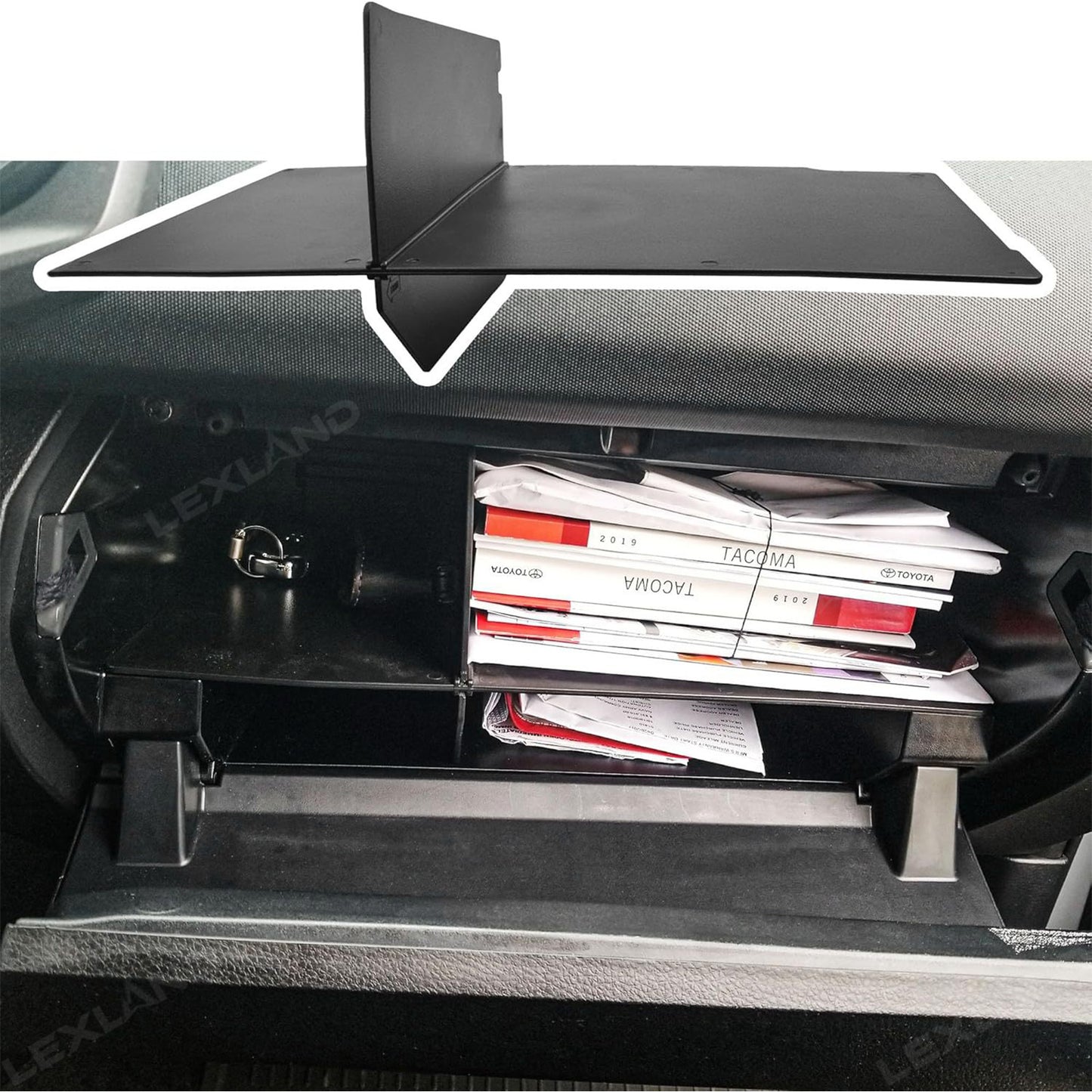 Tacoma Glove Box Organizer 2.0 ABS Cross Storage Divider for Toyota