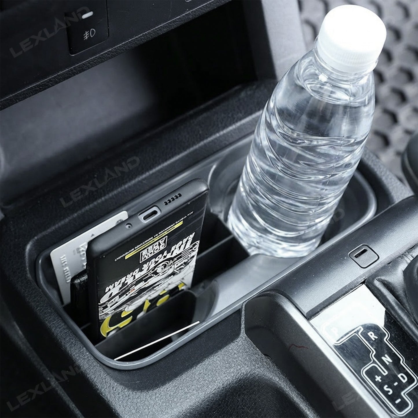 Tacoma Center Console Cup Holder Insert ABS Drink Organizer Water Bottle Storage Box for Toyota