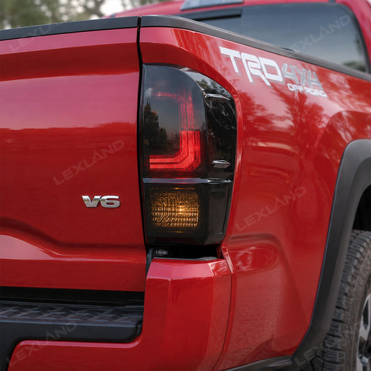 Tacoma Smoked Tail Light Covers & Third Brake Light Cover Rear Lamp Protector for Toyota