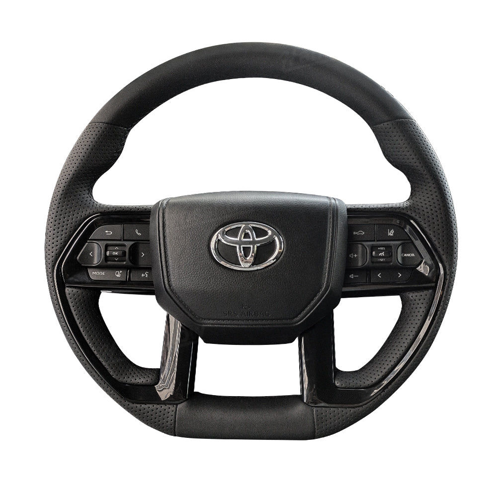 4Runner Steering Wheel Top & Bottom Nappa Leather with Perforated Grip Inspired by 2025 4Runner