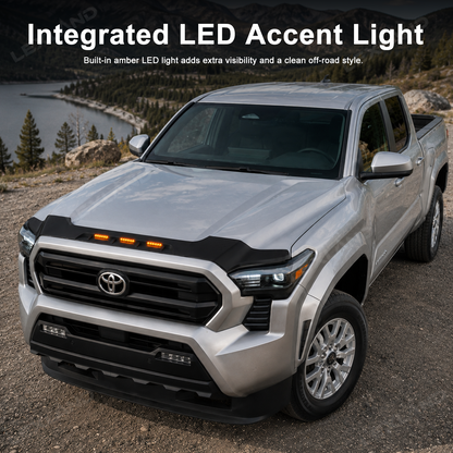 Tacoma/4Runner Hood Protector with LED Light Hood Deflector Bug Deflector 2.0 for Toyota