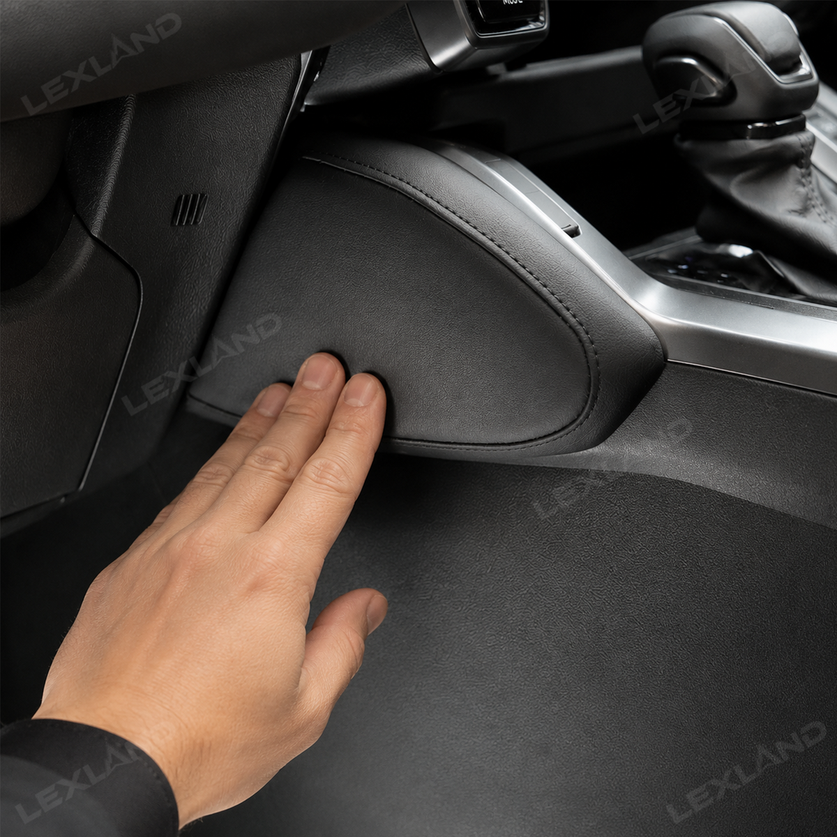 RAV4 Center Console Knee Pad Scratch-Resistant Leather Padded Cushions 2PCS for Toyota