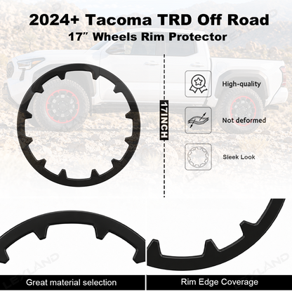 Tacoma TRD Off Road Wheel Rim Protector 17 Inch Rimcase Curb Rash Protection 4PCS for Toyota