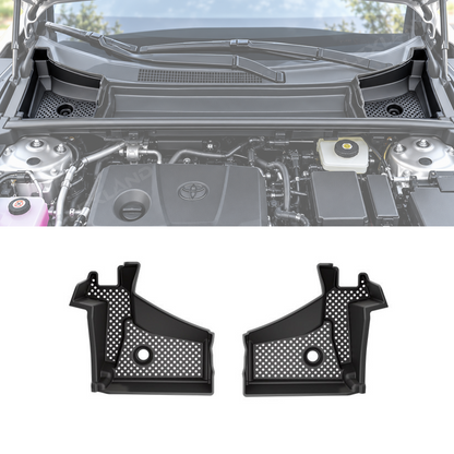 RAV4 Front Engine Room Air Intake Outlet Guard Cover TPE Protection Trim 2PCS for Toyota
