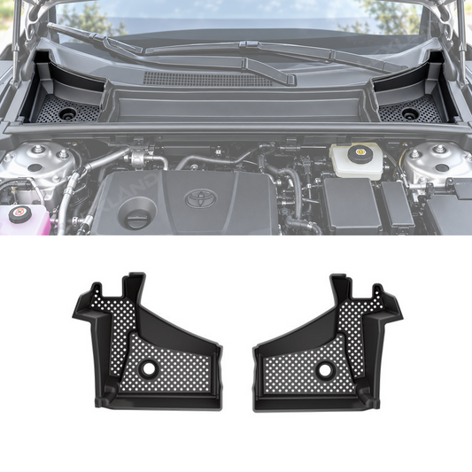 RAV4 Front Engine Room Air Intake Outlet Guard Cover TPE Protection Trim 2PCS for Toyota