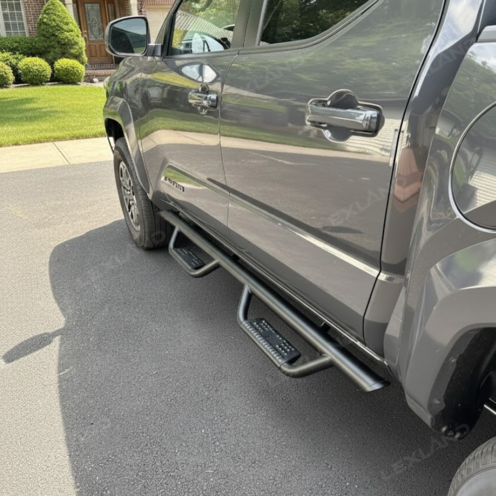 Tacoma/4Runner Running Boards Double Cab Side Steps Nerf Bar with Dropped Steps for Toyota