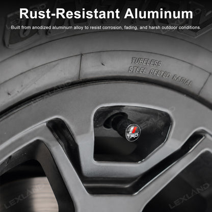 Tacoma/ 4Runner/ Tundra Tire Valve Stem Caps Cover TRD-Style Wheel Valve Caps Aluminum Alloy Dust Caps 4PCS