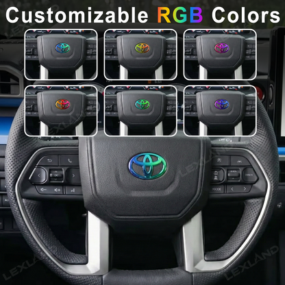 Tacoma /4Runner Custom Steering Wheel Airbag Replacement Cover with LED Illuminated Emblem Logo