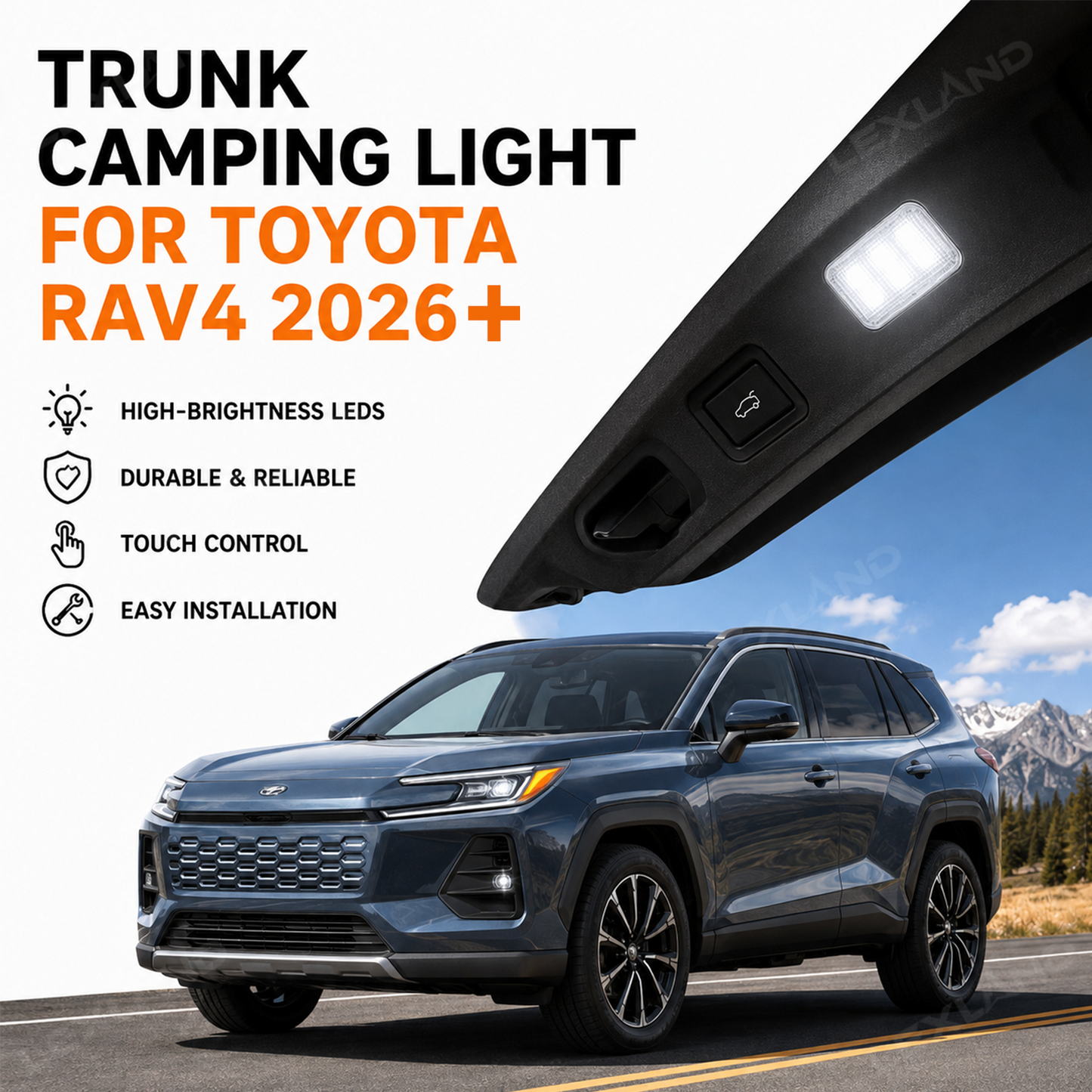 RAV4 Trunk Camping Light LED Cargo Lamps Trunk Ceiling Lighting For Toyota
