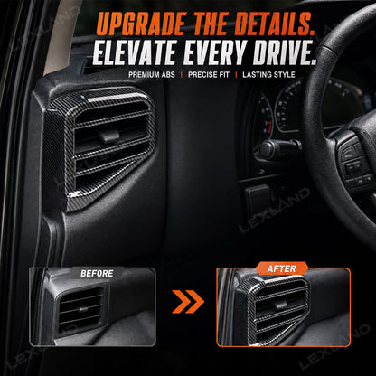 Tundra Dashboard Air Vent Covers AC Vent Overlays ABS Interior Trim 4PCS for Toyota