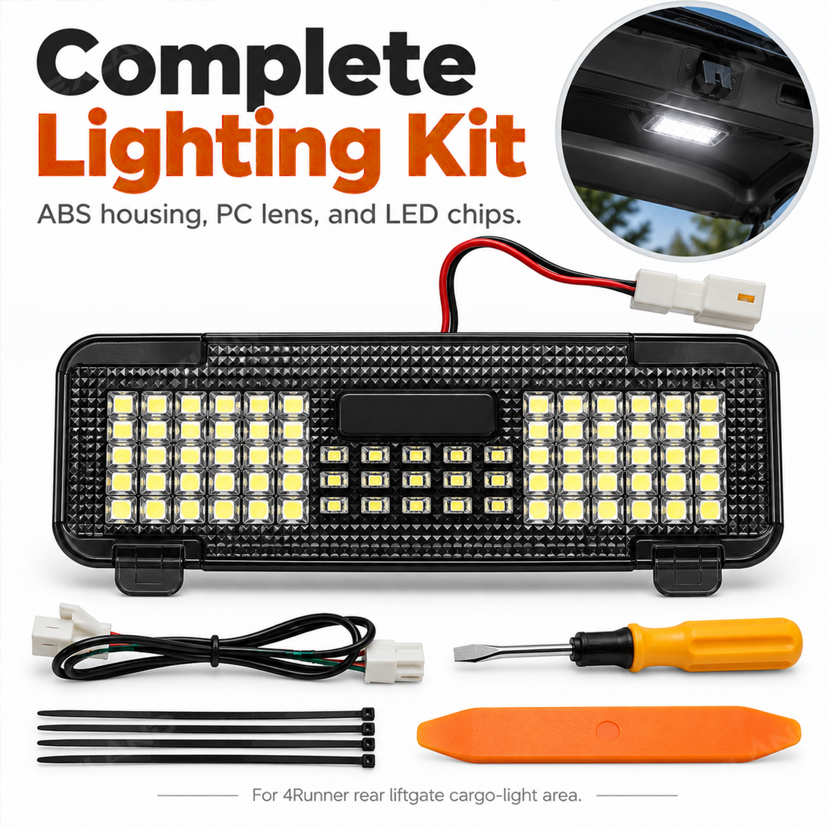 4Runner Trunk Camping Light Dual-Color LED Cargo Lamps Hatch Trunk Ceiling Lighting