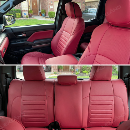 Tacoma /4Runner Seat Covers Full Coverage Embossed Seat Protector with TRD Letter Style for Toyota