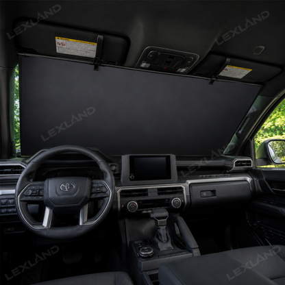 Tacoma/4Runner/Tundra Retractable Windshield Sun Shade Heat Blocking & UV Protection Sunshade Sun Visor