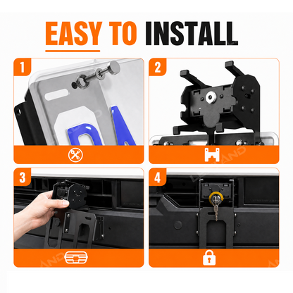 Tacoma Anti-Theft Front License Plate Mount Lockable Aluminum License Plate Holder for Toyota