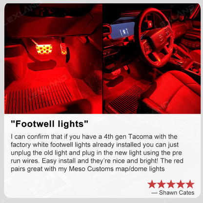 4Runner/Tacoma Footwell Lights LED Floor Foot Ambient Lighting for Toyota