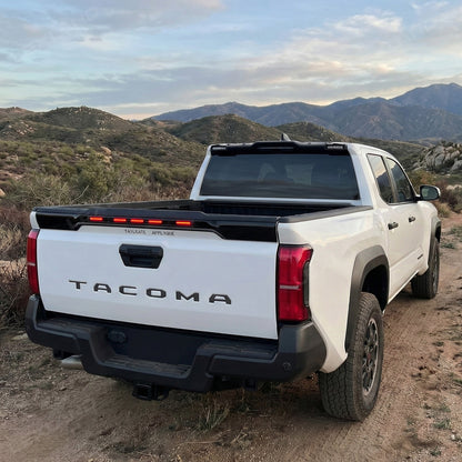 Tacoma Tailgate Protector with LED Lights Rear Tailgate Guard for Toyota