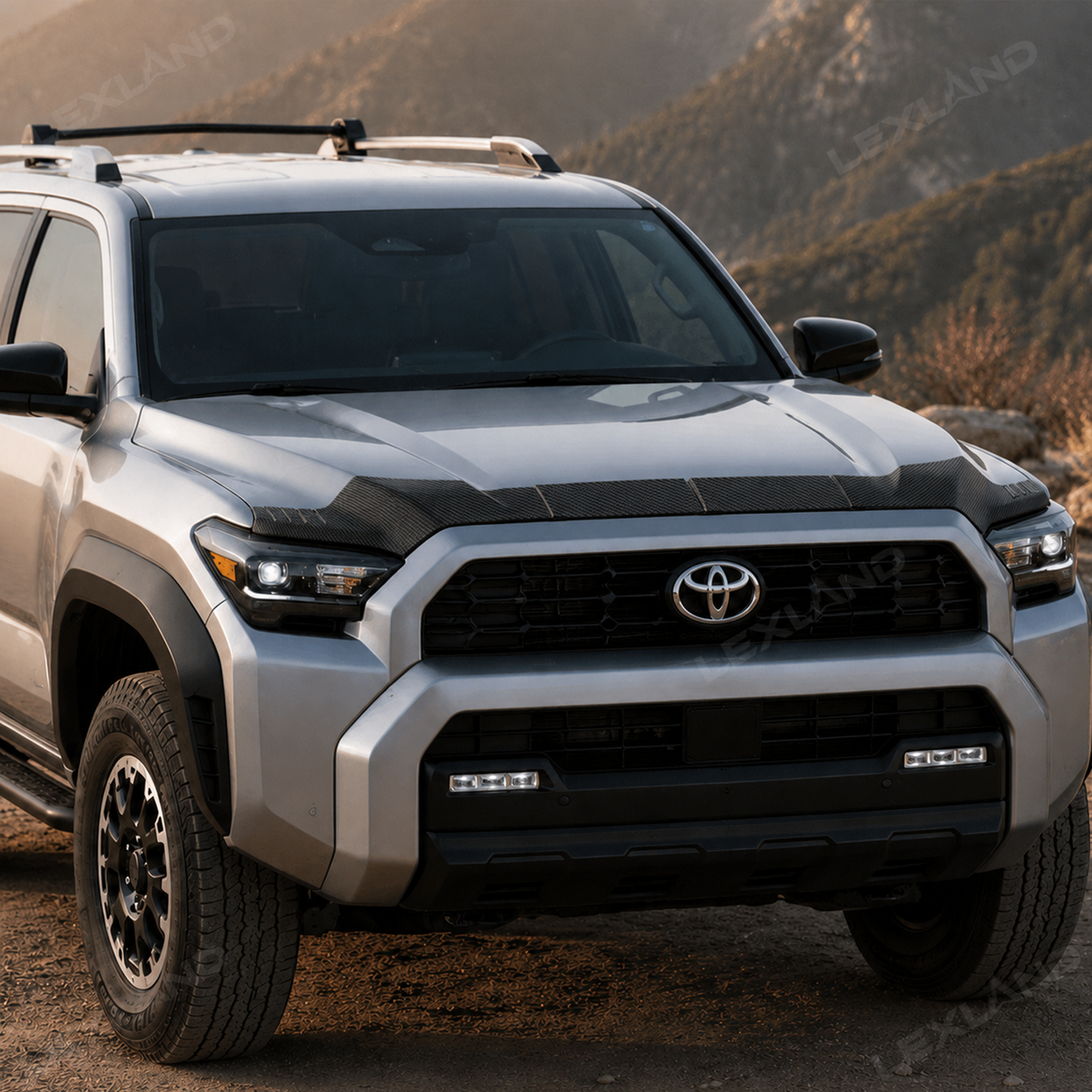 Tacoma Hood Deflector Split Design Hood Protector ABS Hood Shield for Toyota