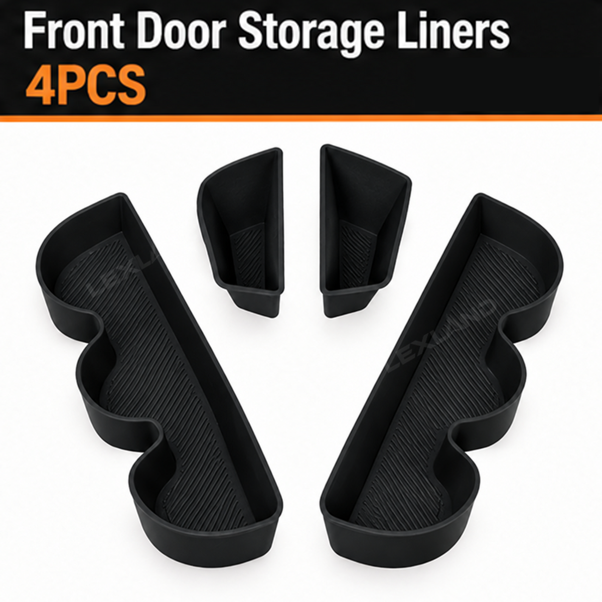 Tacoma 3rd Gen Interior Silicone Liner Insert Interior Door Storage Mat Set Cup Holder & Console Inserts