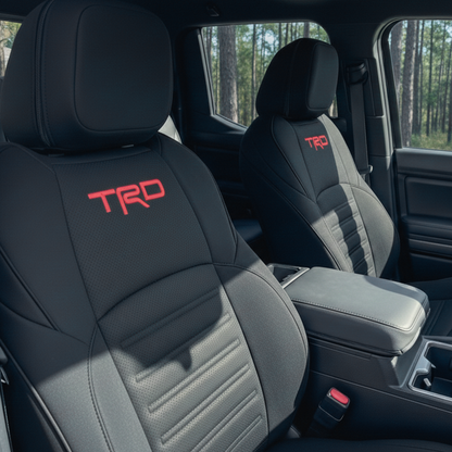 Tacoma /4Runner Seat Covers Embossed Nappa Leather Seat Protectors with TRD Logo for Toyota