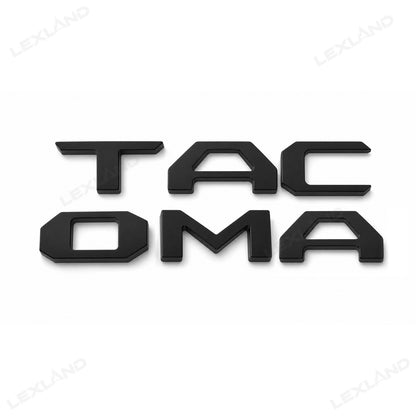 Tacoma 3D Tailgate Letters ABS Tailgate Insert Rear Emblems Decals for Toyota