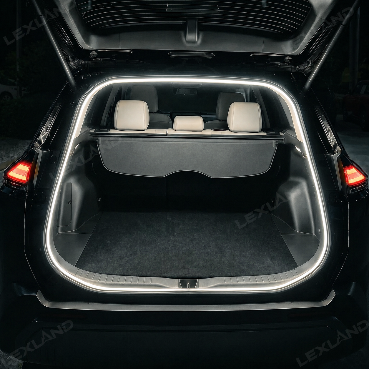 RAV4 Rear Trunk Ambient Lighting Kit LED Trunk Cargo Light Strip Interior Decoration Lights