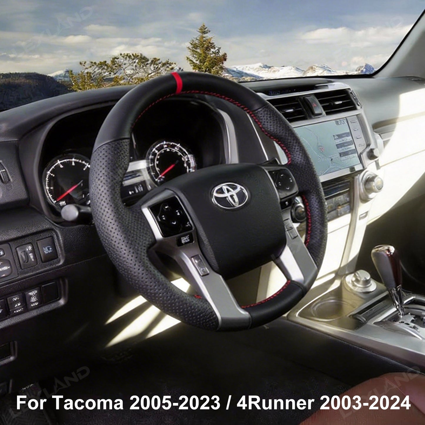 Tacoma/4Runner Steering Wheel Perforated Leather Driving Wheel for Toyota