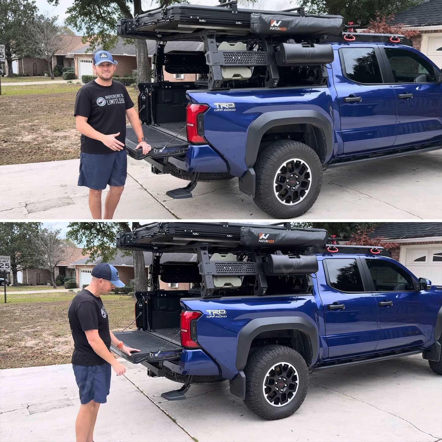 Tacoma Rear Bed Step Retractable Aluminum Truck Tailgate Step for Toyota