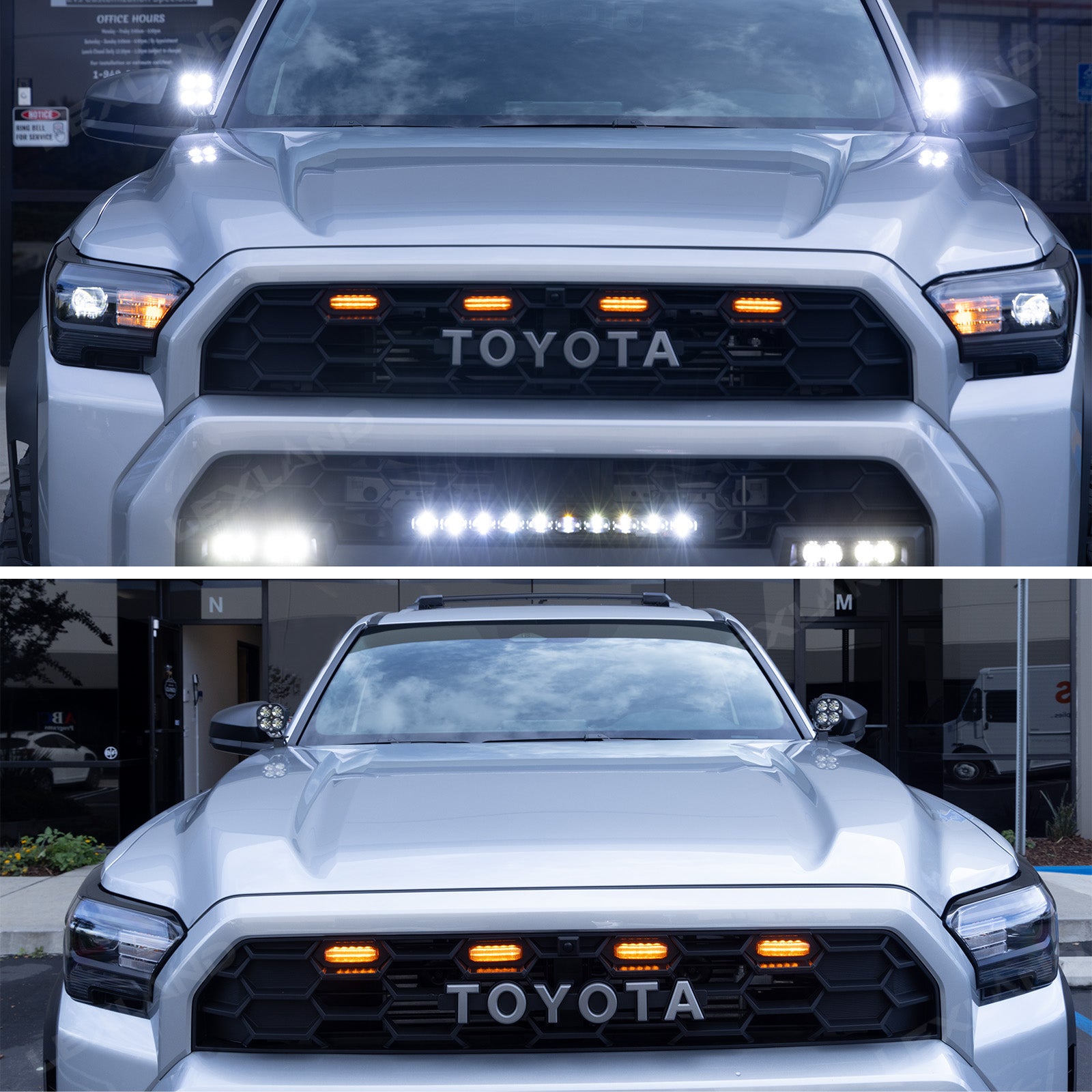 4Runner TRD-Style Front Bumper Grille with Amber Light & LED Light