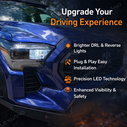 Tacoma Front DRL Turn Signal Parking Light 7443 LED Bulb Replacement Kit