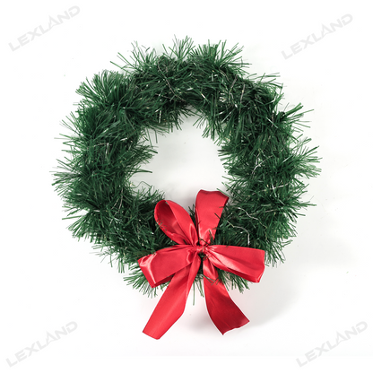 LED Christmas Wreath with Red Bow Car Front Grille Wreath Exterior Decoration for Toyota