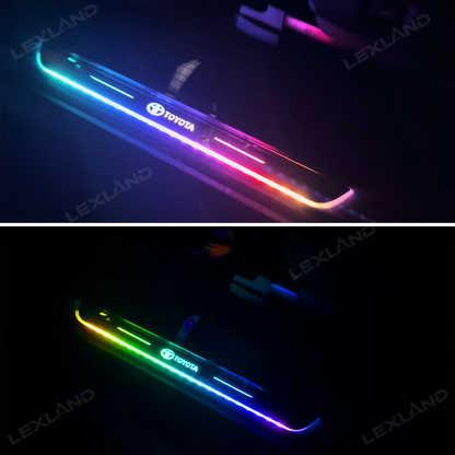 4Runner/Tacoma Illuminated Door Sill Plates RGB LED Door Sill Protectors Trim Covers for Toyota