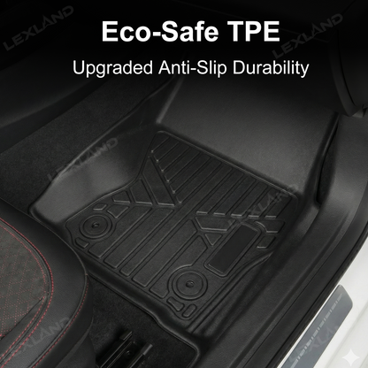 Tacoma Floor Mats All Weather TPE Floor Liners with Anti-Slip Spikes for Toyota