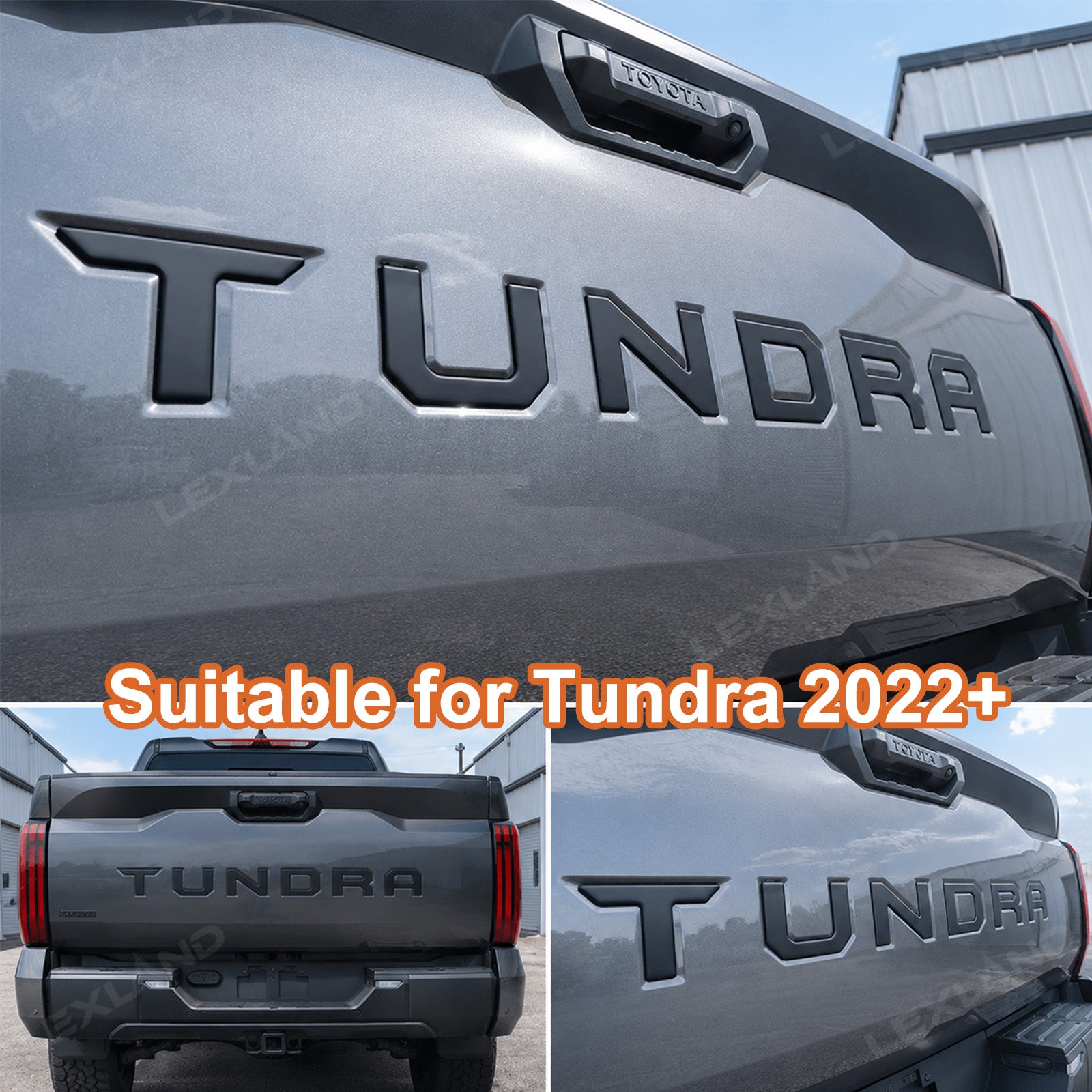 Tundra Tailgate Letters Insert 3D Emblems Overlay Kit for Toyota
