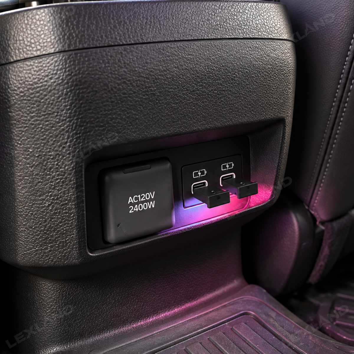 Tacoma USB-C RGB Ambient Lighting Rear Screen Backseat LED Lighting Upgrade Kit for Toyota