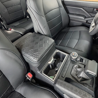 4Runner Center Console Cover Diamond-Quilted Leather Armrest Cover Interior Trim Protector