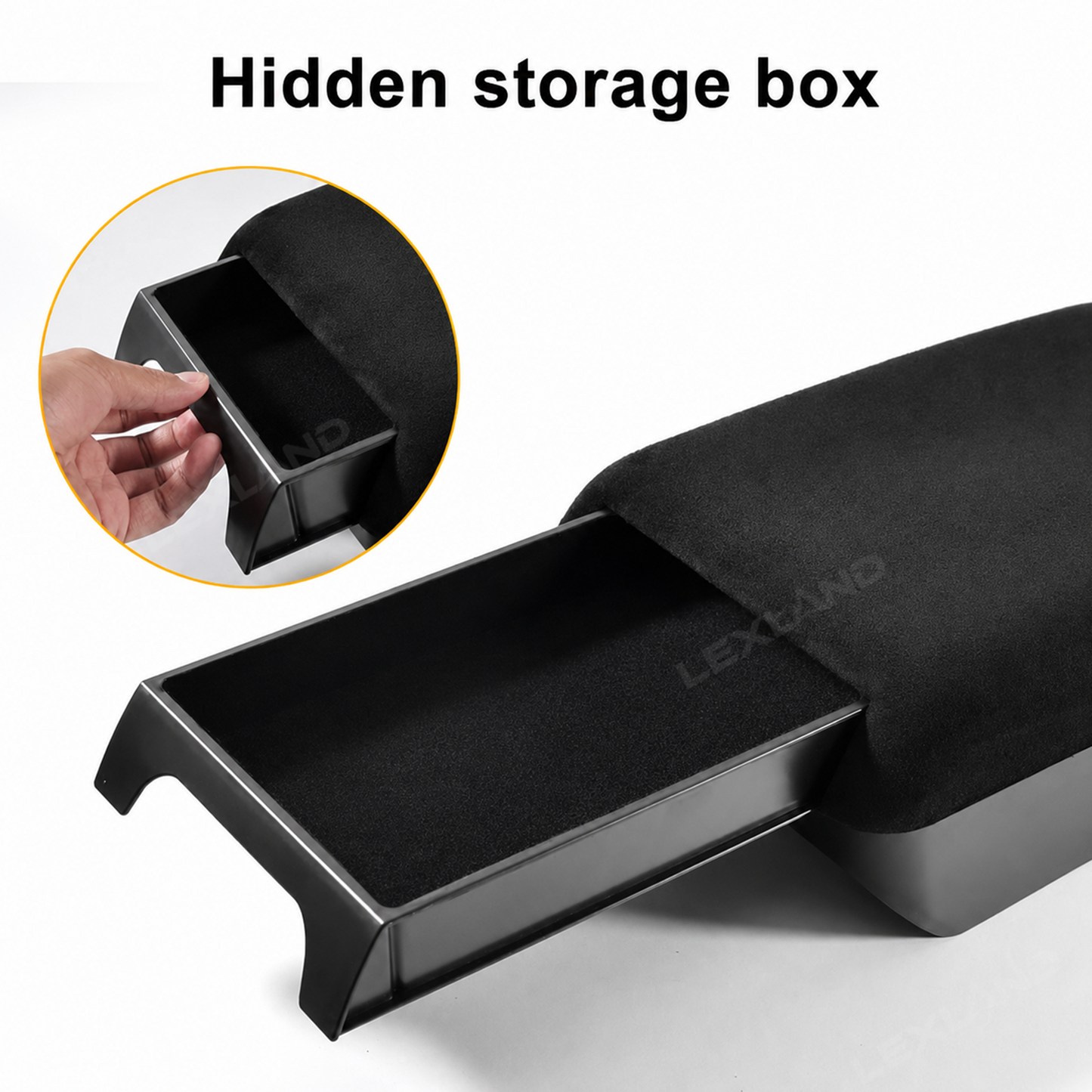 Tacoma/4Runner Armrest Pad Center Console Armrest Cover Riser with Hidden Storage Drawer