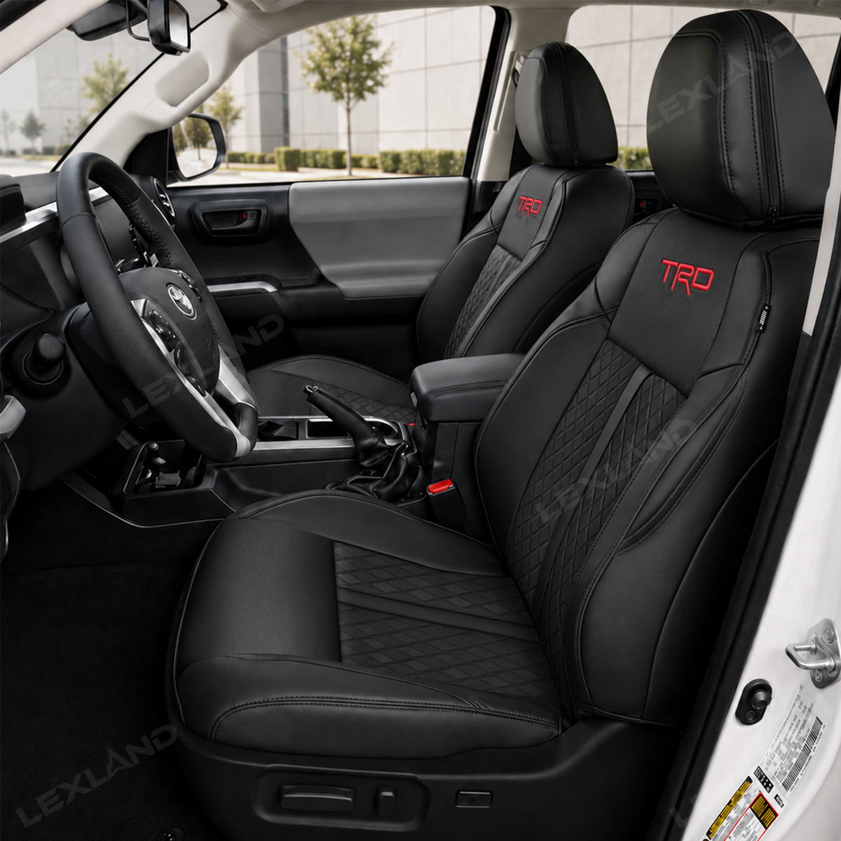 Tacoma/4Runner Diamond Design Seat Covers Premium Nappa Leather Interior Seat Protectors for Toyota